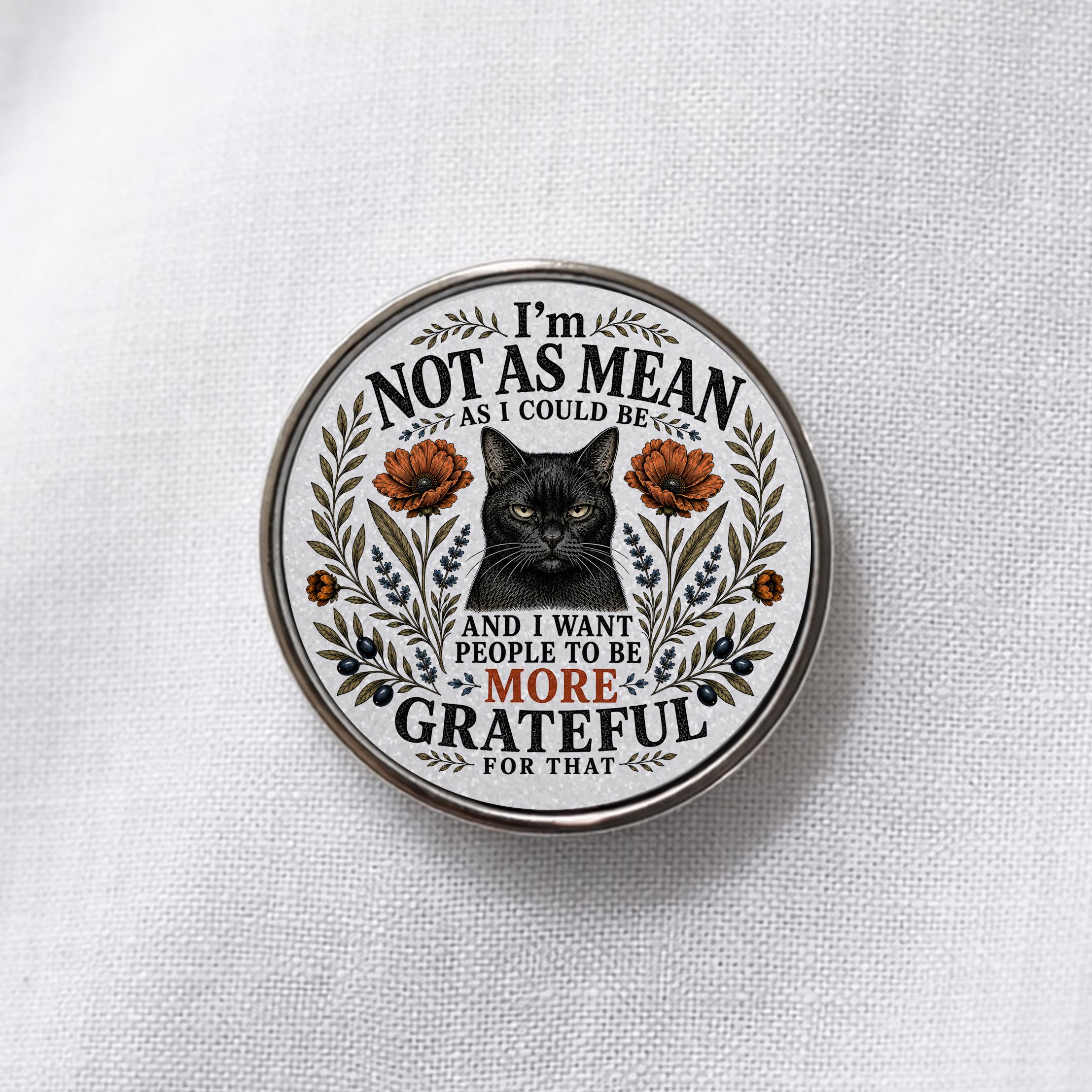 I'm Not As Mean As I Could Be Lapel Pin