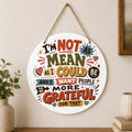 I'm Not As Mean As I Could Be Door Hanger Funny Sarcastic Sign Outdoor Hanging Decoration Front Door Decor