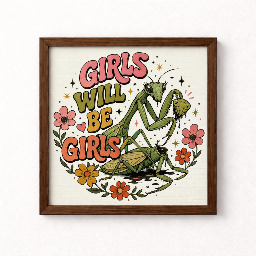 Girls Will Be Girls Unframed Art Print