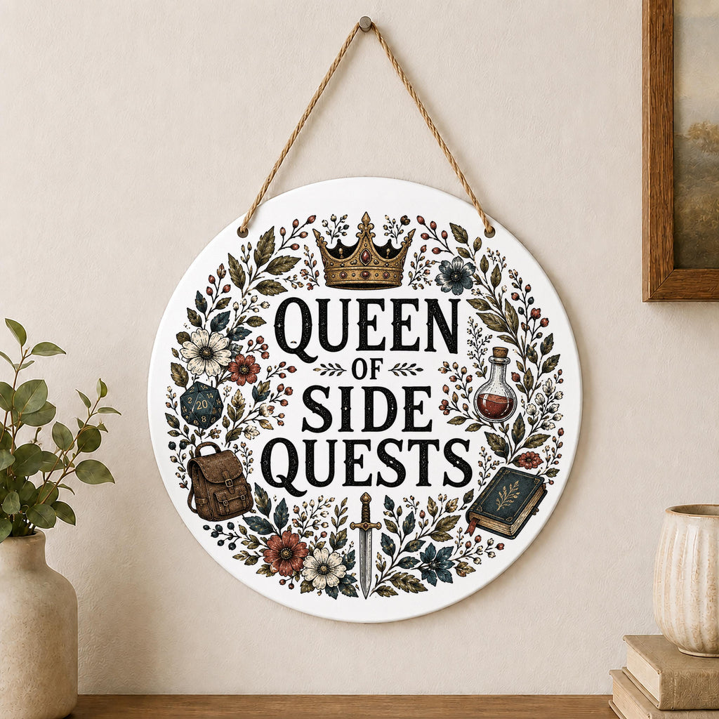 Queen of Side Quests Wall Hanging