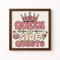 Queen of Side Quests Pink Unframed Art Print