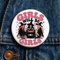 Girls Will Be Girls Witch Button Feminist Button Witch Pin Coven Pin Girl Power Button Witchy Gift Feminist Gift