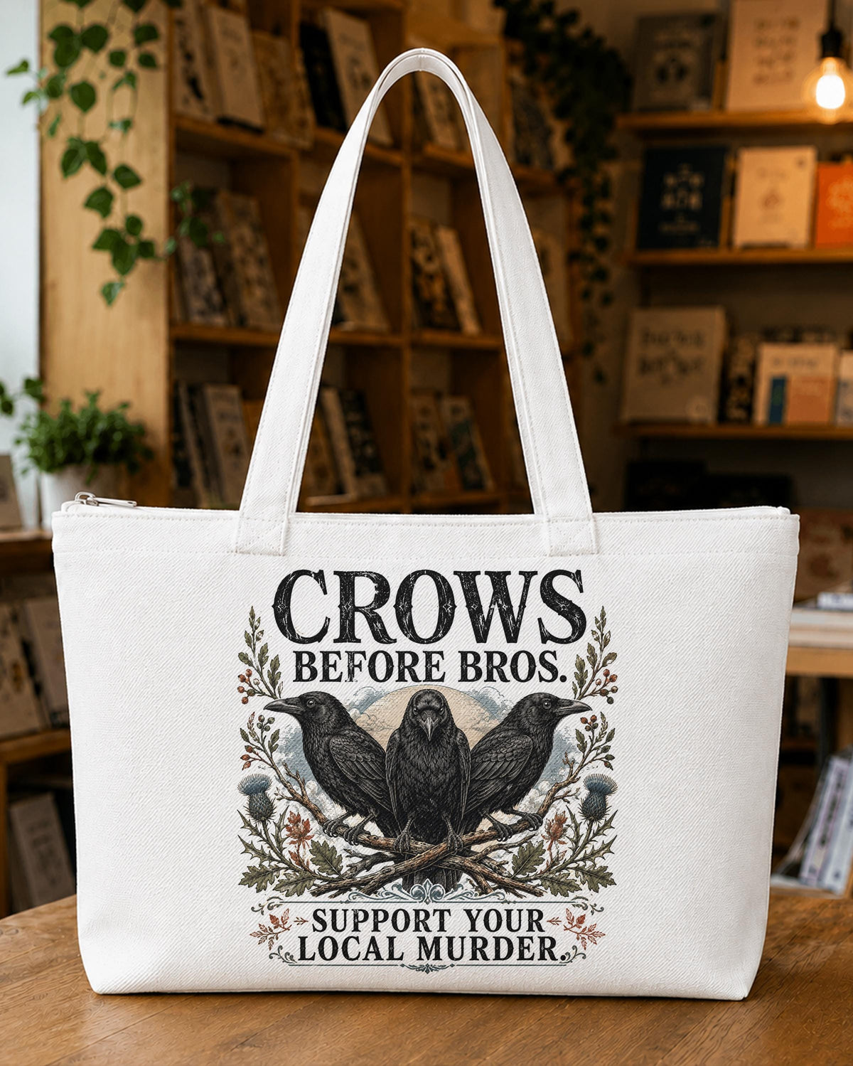 Crows Before Bros Tote Bag