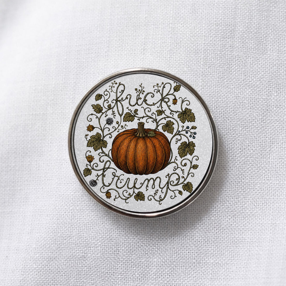 Fuck Trump Pumpkin Lapel Pin