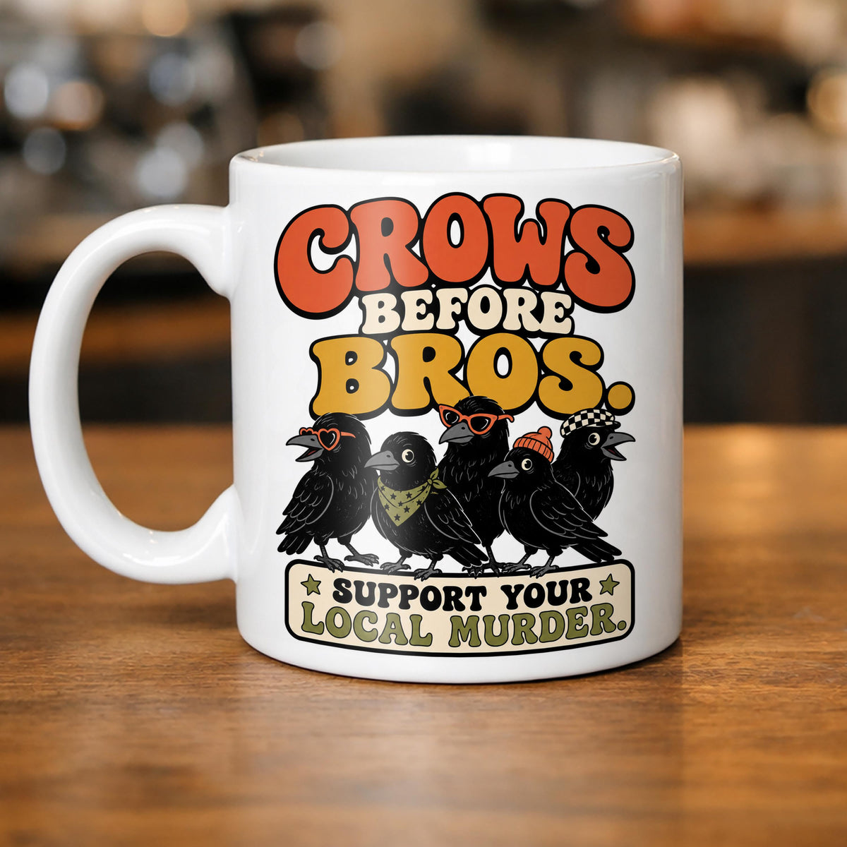 Crows Before Bros Feminist Mug