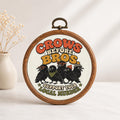 Crows Before Bros Feminist Faux Embroidery Hoop