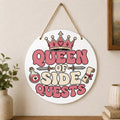 Queen of Side Quests Pink Wall Hanging