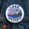 Lake Ontario Since 1641 Button Anti Trump FDT Liberal Political Protest Anti MAGA Great Lakes Resistance Canada Gift