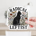 Radical Leftist Black Cat Sticker or Magnet