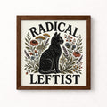 Radical Leftist Black Cat Unframed Art Print