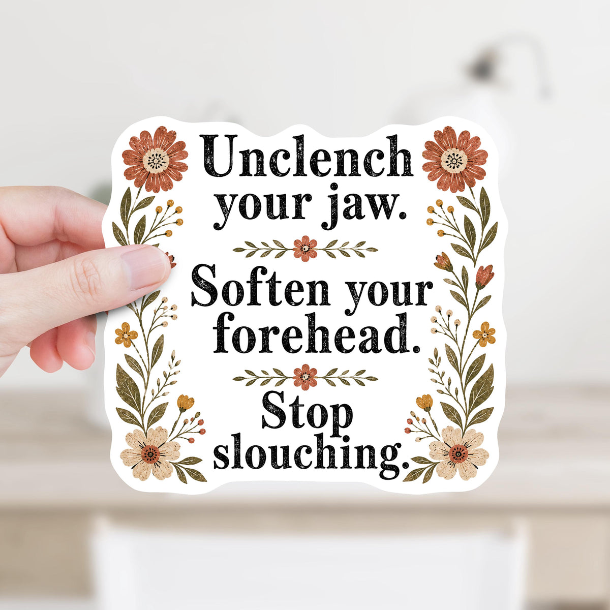Unclench Your Jaw Sticker or Magnet