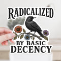 Radicalized by Basic Decency Sticker or Magnet