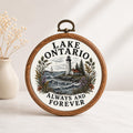 Lake Ontario Hidden FDT Faux Embroidery Hoop
