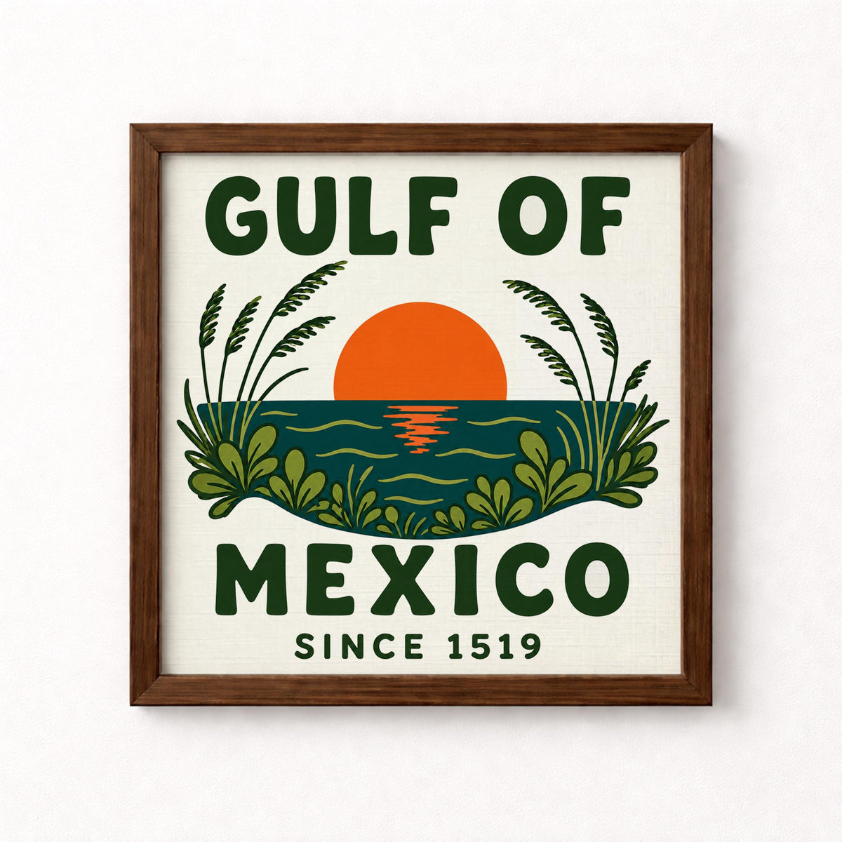 Gulf of Mexico Since 1519 Unframed Art Print