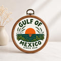 Gulf of Mexico Since 1519 Faux Embroidery Hoop