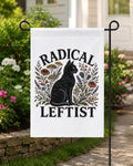 Radical Leftist Black Cat Garden Flag