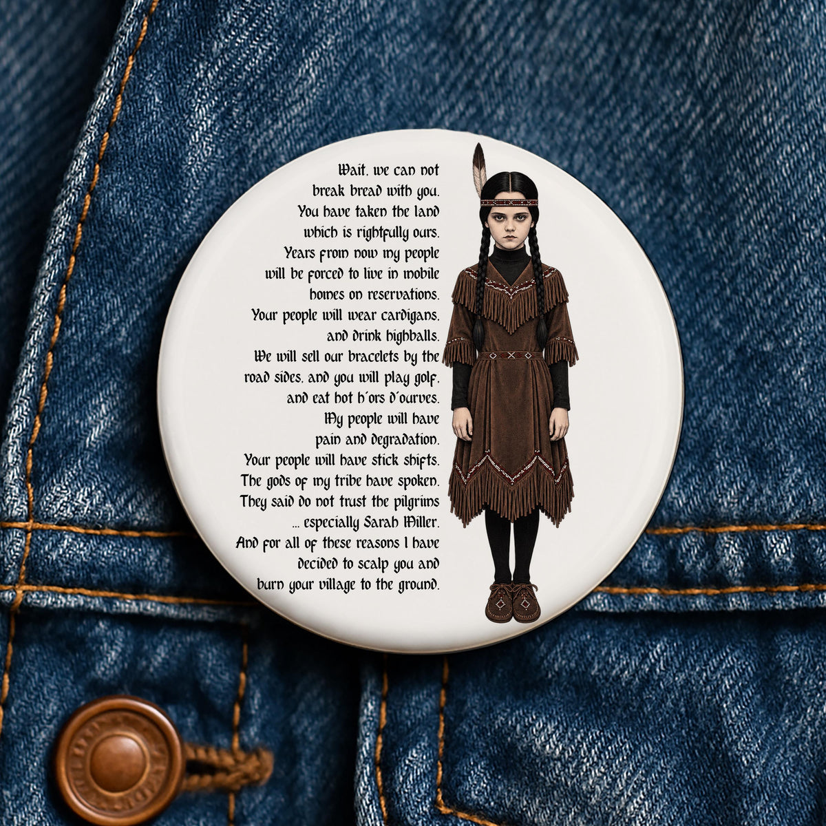 Dark Humor Thanksgiving Button