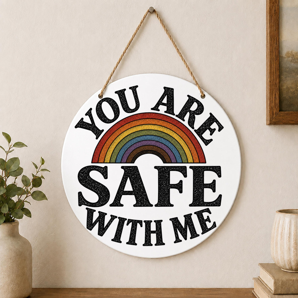 You Are Safe With Me Wall Hanging